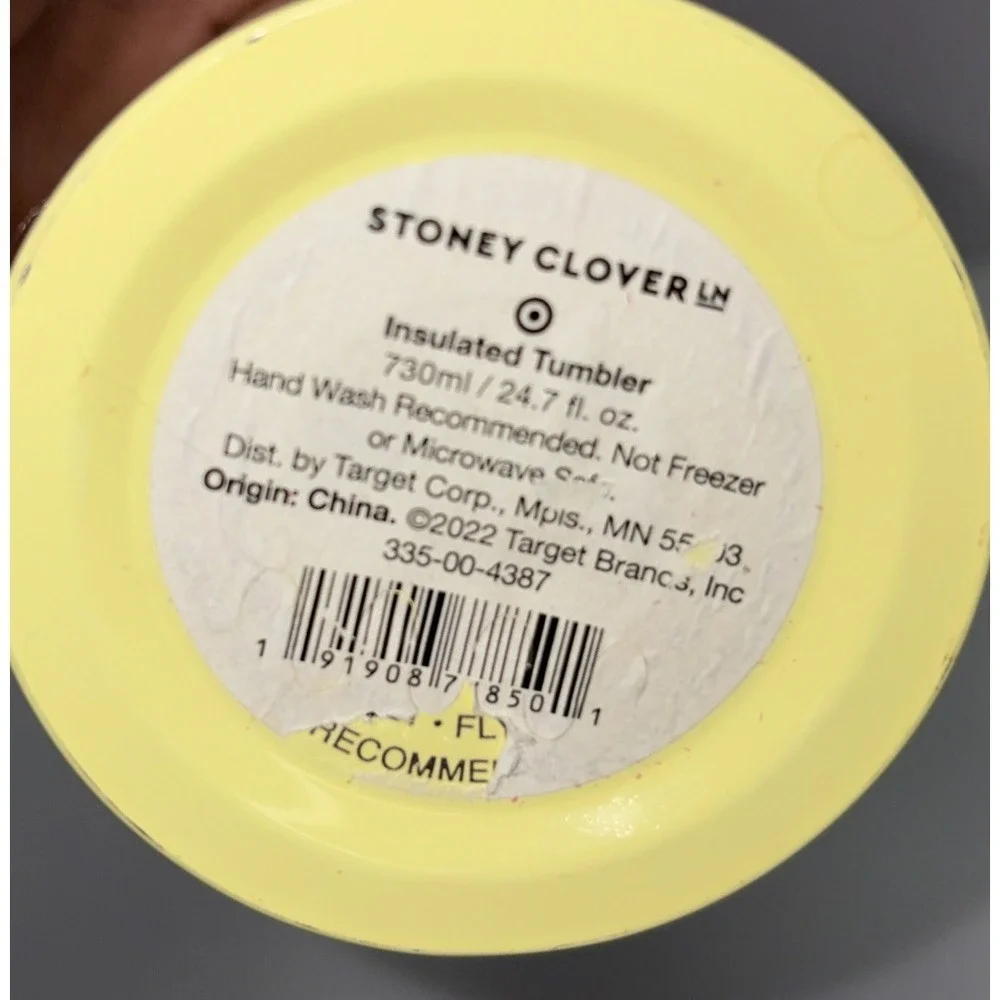 Stoney Clover Lane x Target Stainless Steel Tumbler Yellow/Green Palm Trees 23oz